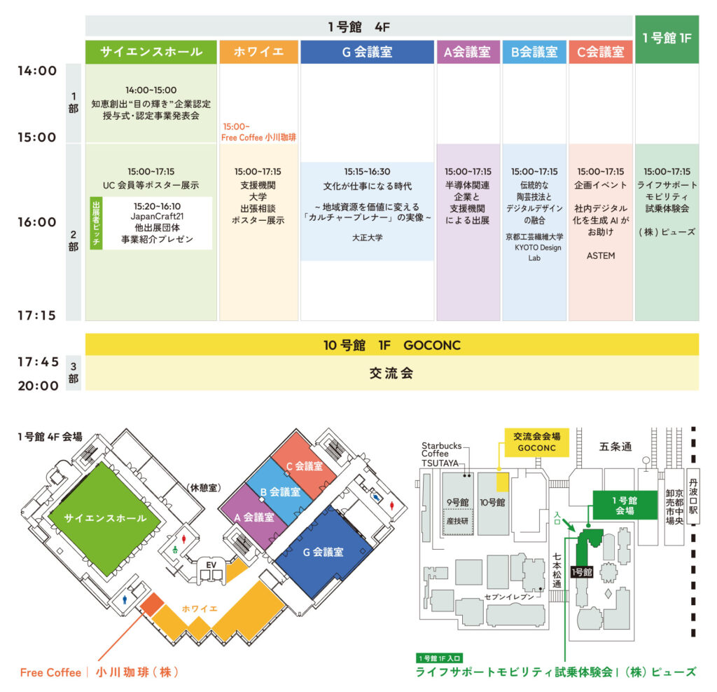 UCF2025タイムテーブル＆会場マップ